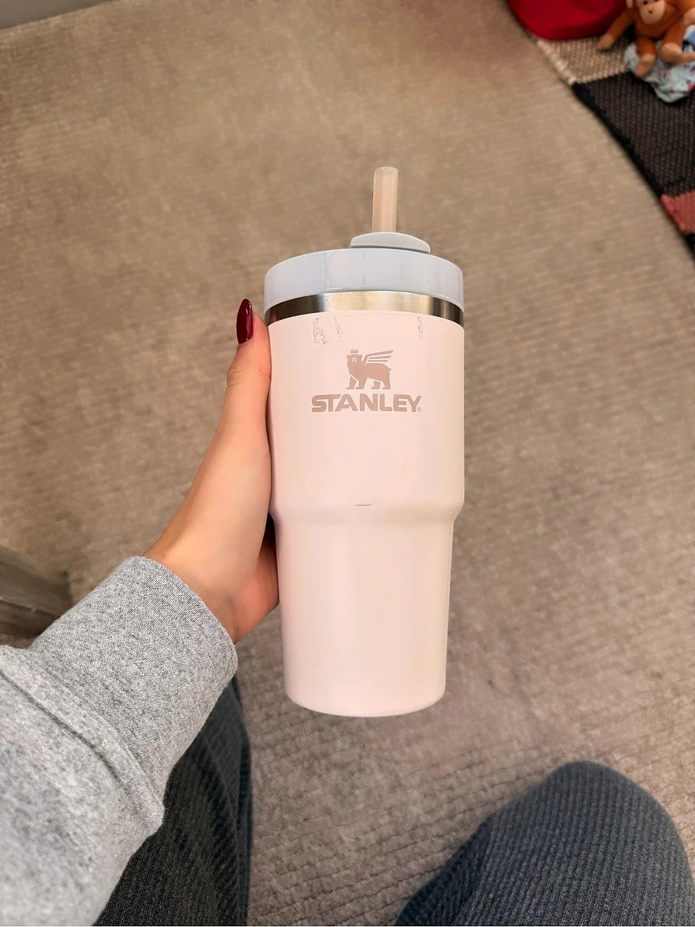 Stanley Quencher H2.0 FlowState Tumbler Pink Tumbler Like New
